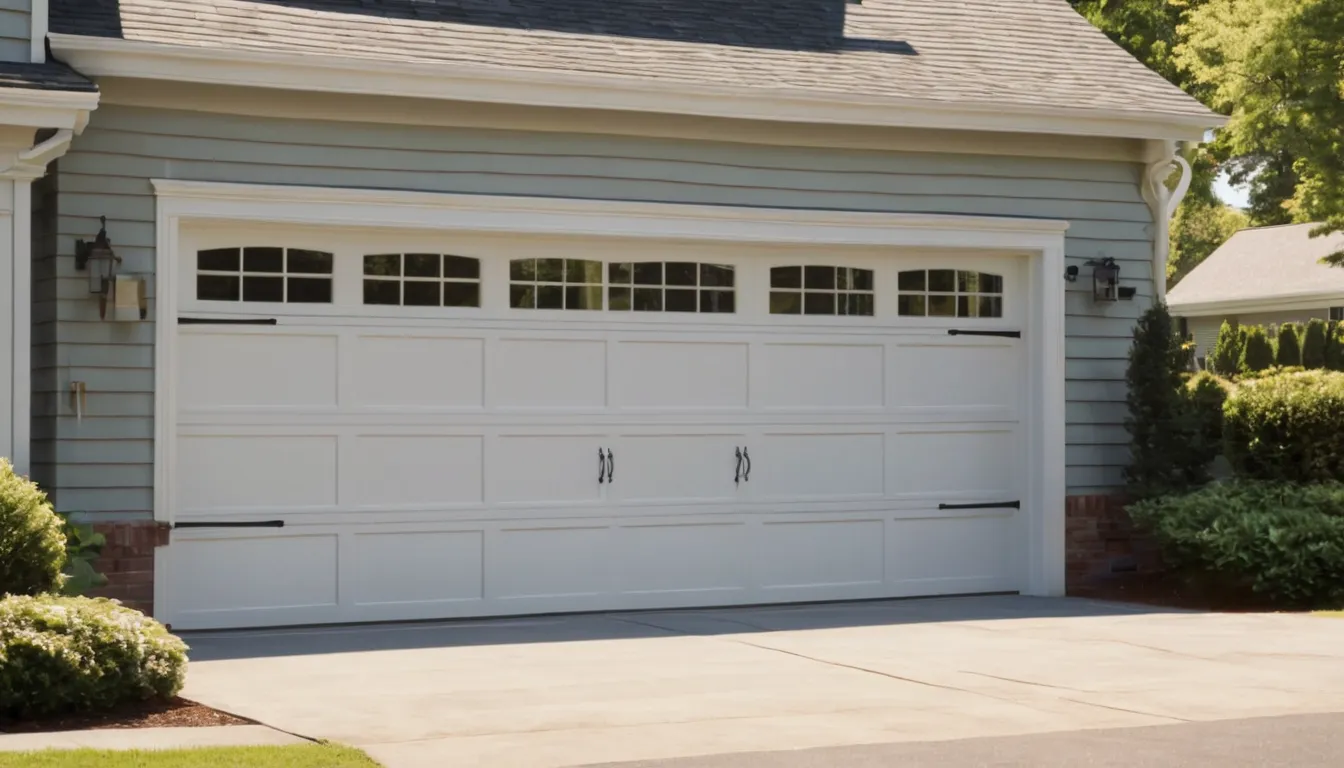 Friendly homeowner looking at a garage door with a local provider in Erlanger